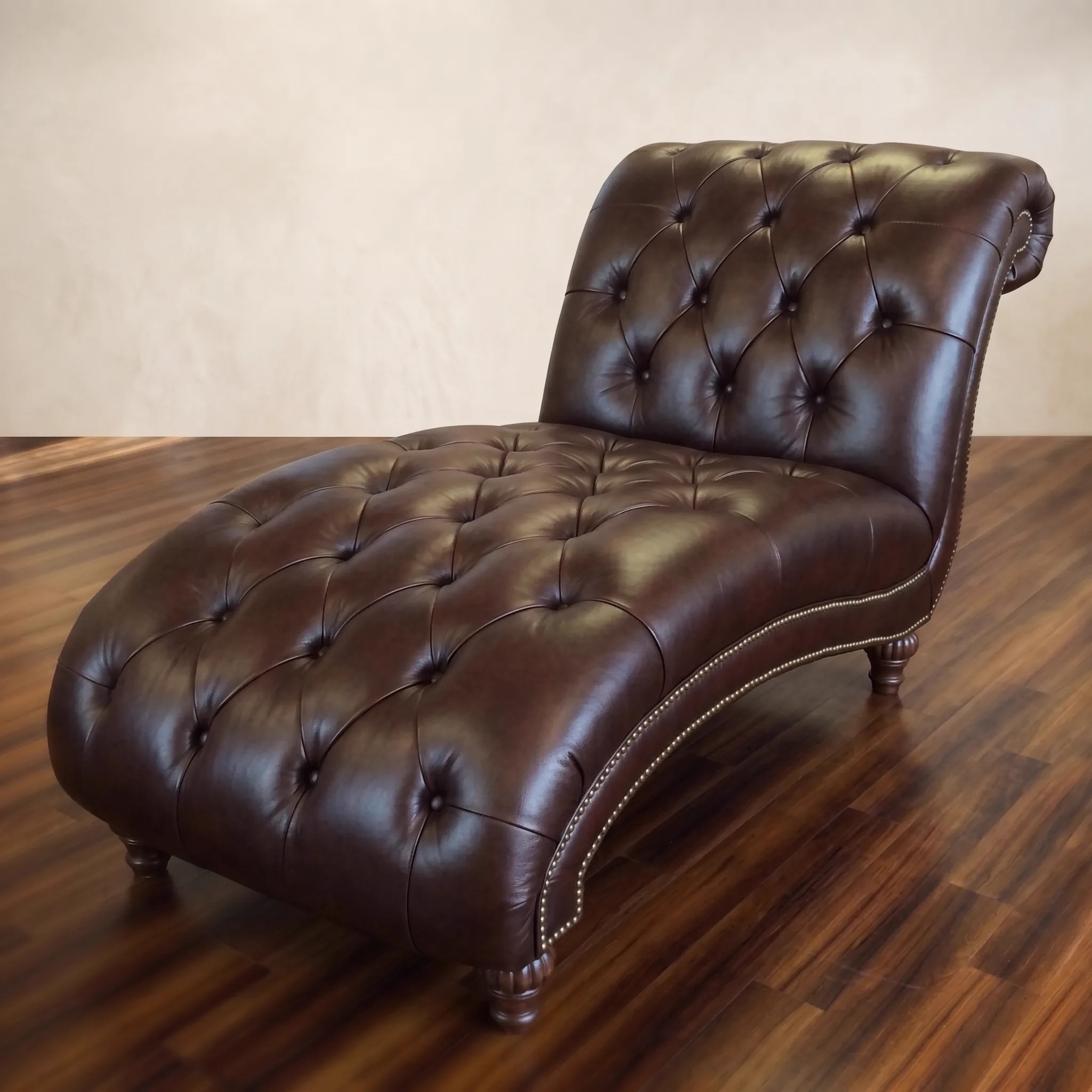 Leather sofa after stain removal and conditioning
